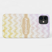 Coques Case-Mate iPhone *~* La Parties scintillant Chevron Lavender Sparkl (Dos (Horizontal))