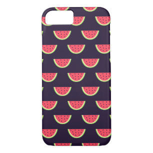 Coque Case-Mate Pour iPhone La pastèque de Neon sur le Motif pourpre