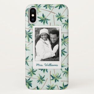 Coque iPhone X La paume tropicale de vulpin ajoutent votre