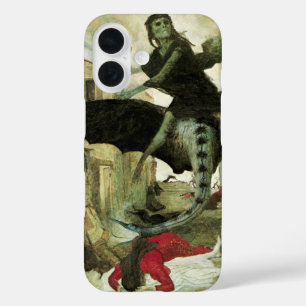 Coques iPhone 16 La Peste par Arnold Böcklin, Symbolisme Vintage