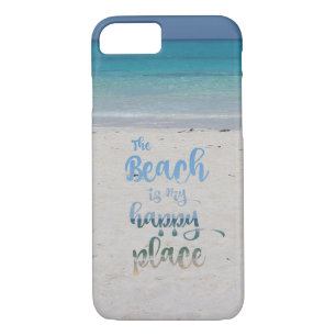 Coque iPhone 7 La plage est mon Happy Place