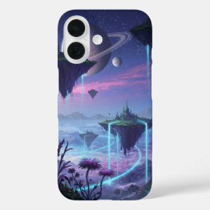 Coques iPhone 16 La planète Alien a des îles flottantes anti-gravit