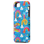 Coques Case-Mate iPhone la pluie d'arcs-en-ciel de nuages laisse tomber le (Dos gauche)