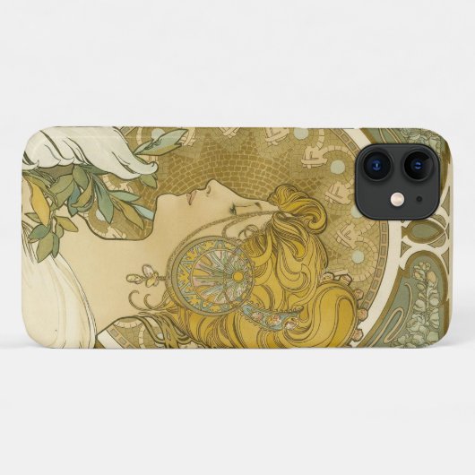 Coques Case-Mate iPhone La Plume d'Alphonse Mucha (Dos (Horizontal))