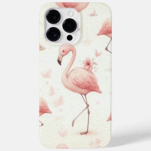 Coques Case-Mate iPhone La plus mignonne troupe de flamants roses (Verso)