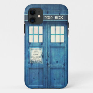 Coque iPhone 11 La police vintage téléphone la cabine téléphon