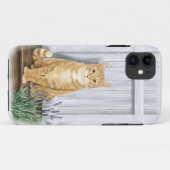 Coques Case-Mate iPhone La porte de lavande chat (Dos (Horizontal))