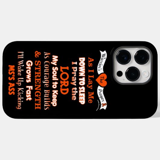 Coques Case-Mate iPhone La prière du guerrier MS (Verso (horizontal))