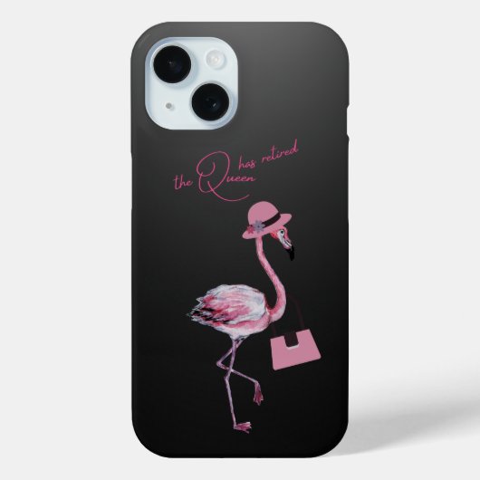 Coques Case-Mate iPhone La Reine A Retraité Classy Chic Flamant rose Rose (Verso)