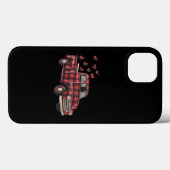 Coques Case-Mate iPhone La Saint-Valentin Camion Drôle Buffalo Plaid Léopa (Verso (horizontal))