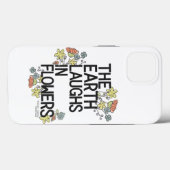 Coques Case-Mate iPhone La Terre rit de fleurs (Verso (horizontal))