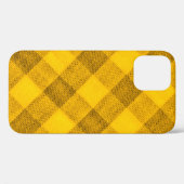 Coques Case-Mate iPhone La texture du jaune vif du gingha de liaison (Verso (horizontal))