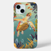 Coques Case-Mate iPhone La Tortue Verte Nage L'Océan Pacifique (Verso)