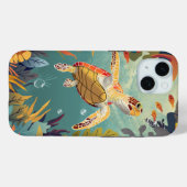 Coques Case-Mate iPhone La Tortue Verte Nage L'Océan Pacifique (Verso (horizontal))