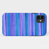 Coques Case-Mate iPhone La turquoise rocailleuse, bleu, violette a peint (Dos (Horizontal))