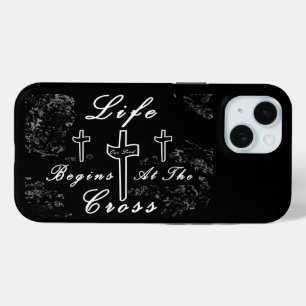 Coque Pour iPhone 15 La vie commence à la croix