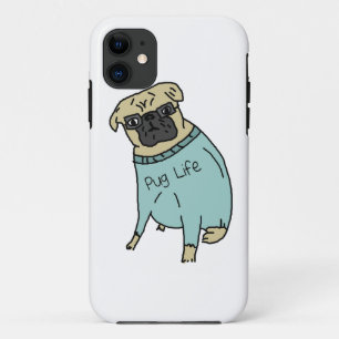Coque Case-Mate Pour iPhone La vie de carlin - chien drôle dans un chandail