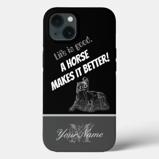 Coques Case-Mate iPhone La vie est bonne. Un cheval le rend mieux ! (Verso)