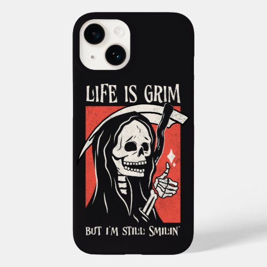 Coques Case-Mate iPhone La Vie Est Grave Drôle Grave Faucheuse Drôle Jeu S (Verso)