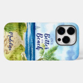 Coques Case-Mate iPhone La vie est meilleure à la plage (Verso (horizontal))