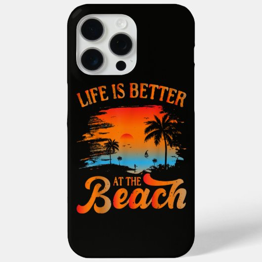 Coques Case-Mate iPhone La vie est meilleure à la plage (Verso)