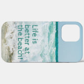 Coques Case-Mate iPhone La Vie Est Meilleure À La Vague De Plage (Verso (horizontal))