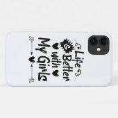 Coques Case-Mate iPhone La vie est meilleure avec mes filles (Dos (Horizontal))