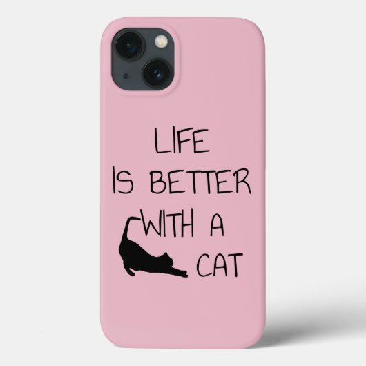 Coques Case-Mate iPhone La Vie Est Meilleure Avec Un Chat - Amoureux de le (Verso)