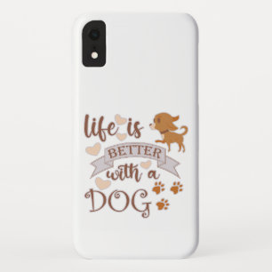 Case-Mate iPhone Case La vie est meilleure avec un chien citation drôle