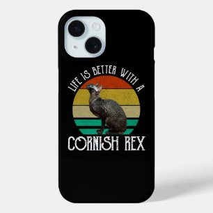Coque Pour iPhone 15 La vie est meilleure avec un Cornish Rex