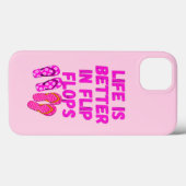 Coques Case-Mate iPhone La vie est meilleure dans les tongs (Verso (horizontal))