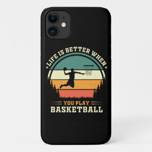 Case-Mate iPhone Case la vie est meilleure quand on joue au basket