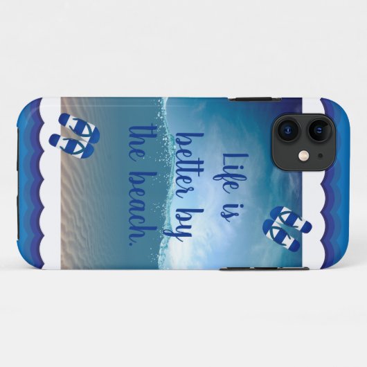 Coques Case-Mate iPhone La vie est meilleure sur la plage (Dos (Horizontal))