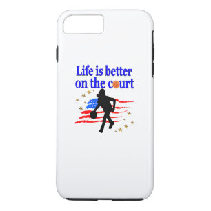 ETUI iPhone Case-Mate LA VIE EST MEILLEURE SUR LE DESIGN DE COURT USA