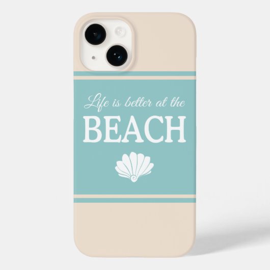 Coques Case-Mate iPhone La Vie Est Mieux À La Plage De Sable Turquoise (Verso)