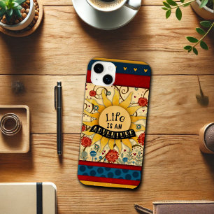 Coque Pour iPhone 14 Plus La vie est une aventure Citation Inspirivée