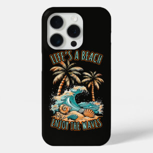 Coque iPhone 15 Pro La vie est une plage Vacances d'été Plage tropical
