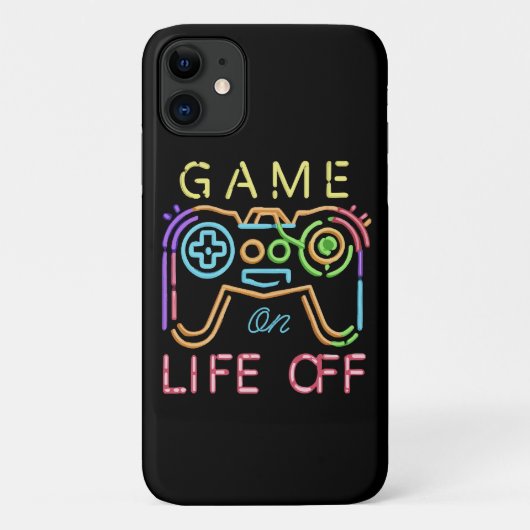 Coques Case-Mate iPhone La vie hors des bandes néon (Dos)
