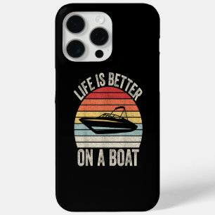Coque iPhone 15 Pro Max La vie vintage est meilleure sur un bateau capitai