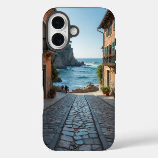 Coques iPhone 16 La ville de Pebble Ocean