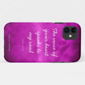 Coques Case-Mate iPhone La Voix De Ton Coeur Parle À Mon Âme - Violet (Dos (Horizontal))