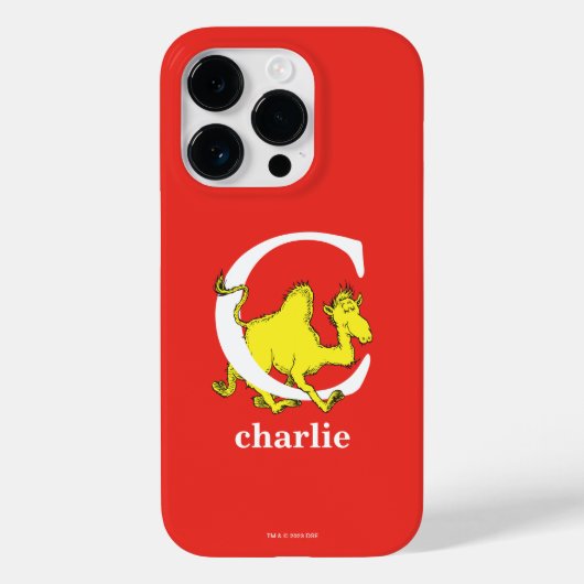 Coques Case-Mate iPhone L'ABC de Dr Seuss : Lettre C - Blanc | Ajoutez vot (Verso)