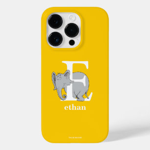 Coque Pour iPhone 14 Pro L'ABC de Dr Seuss : Lettre E - Blanc Ajoutez vot