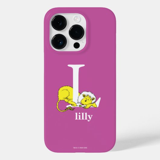 Coques Case-Mate iPhone L'ABC de Dr Seuss : Lettre L - Blanc | Ajoutez vot (Verso)