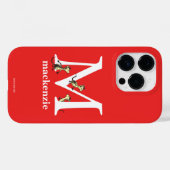 Coques Case-Mate iPhone L'ABC de Dr Seuss : Lettre M - Blanc | Ajoutez vot (Verso (horizontal))