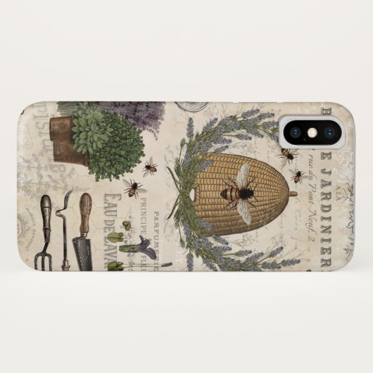 Coques Case-Mate iPhone L'Abeille Vintage (Dos (Horizontal))