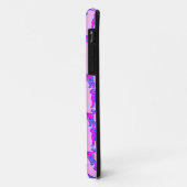Coques Case-Mate iPhone Labradoodé Chien Silhouette rose et bleu Monogramm (Dos/Gauche)