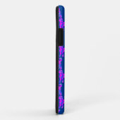 Coques Case-Mate iPhone Labradoodé Chien Silhouette rose Monogramme bleu (Dos/Droite)