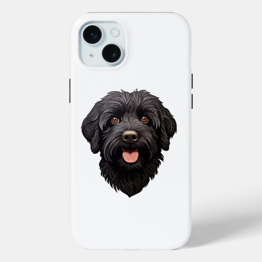Coques Case-Mate iPhone Labradoodle Chien noir (Verso)