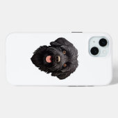 Coques Case-Mate iPhone Labradoodle Chien noir (Verso (horizontal))